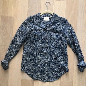 Blue Anthropologie button down worn once size 2